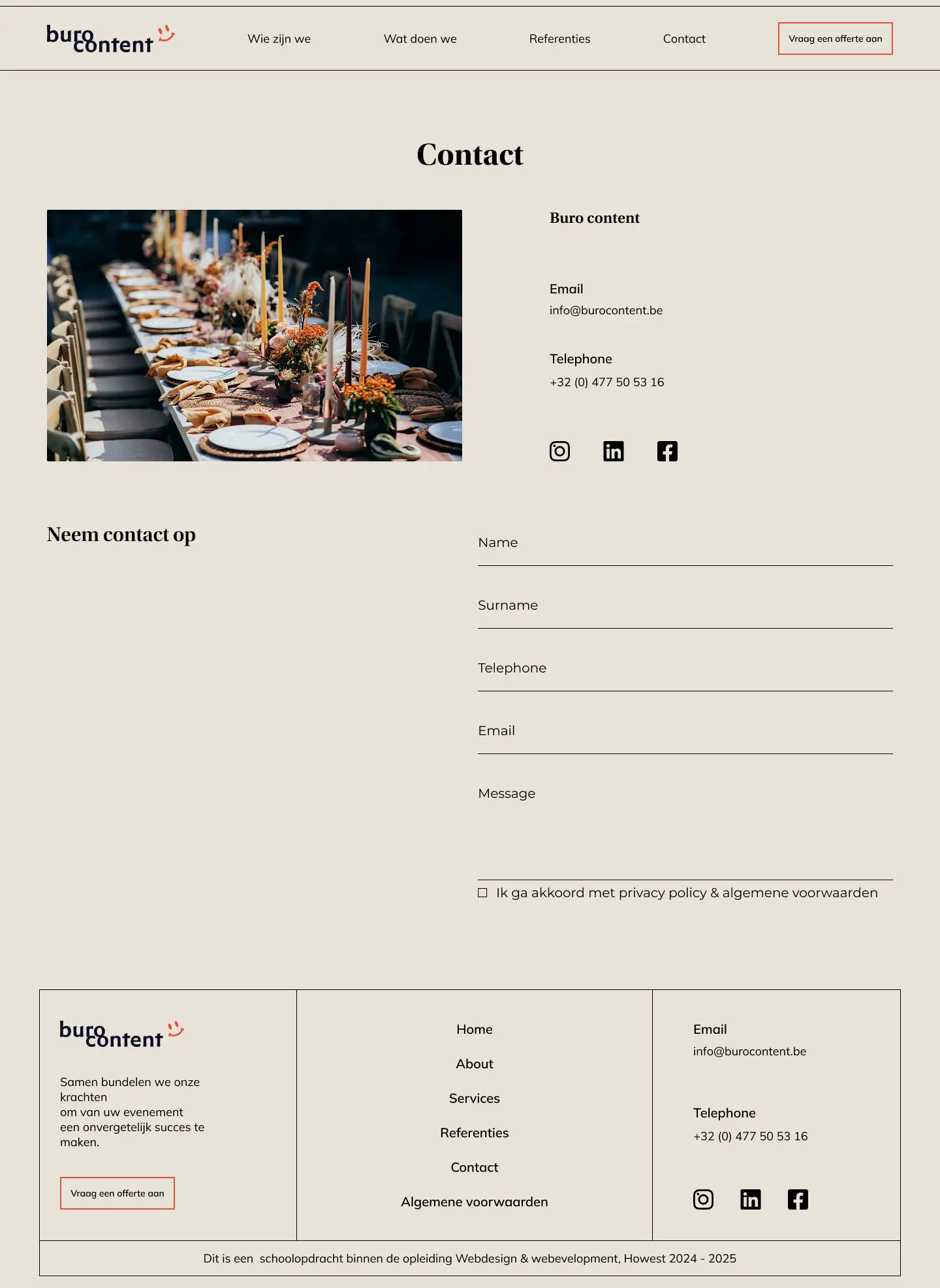 Buro Content website visuals