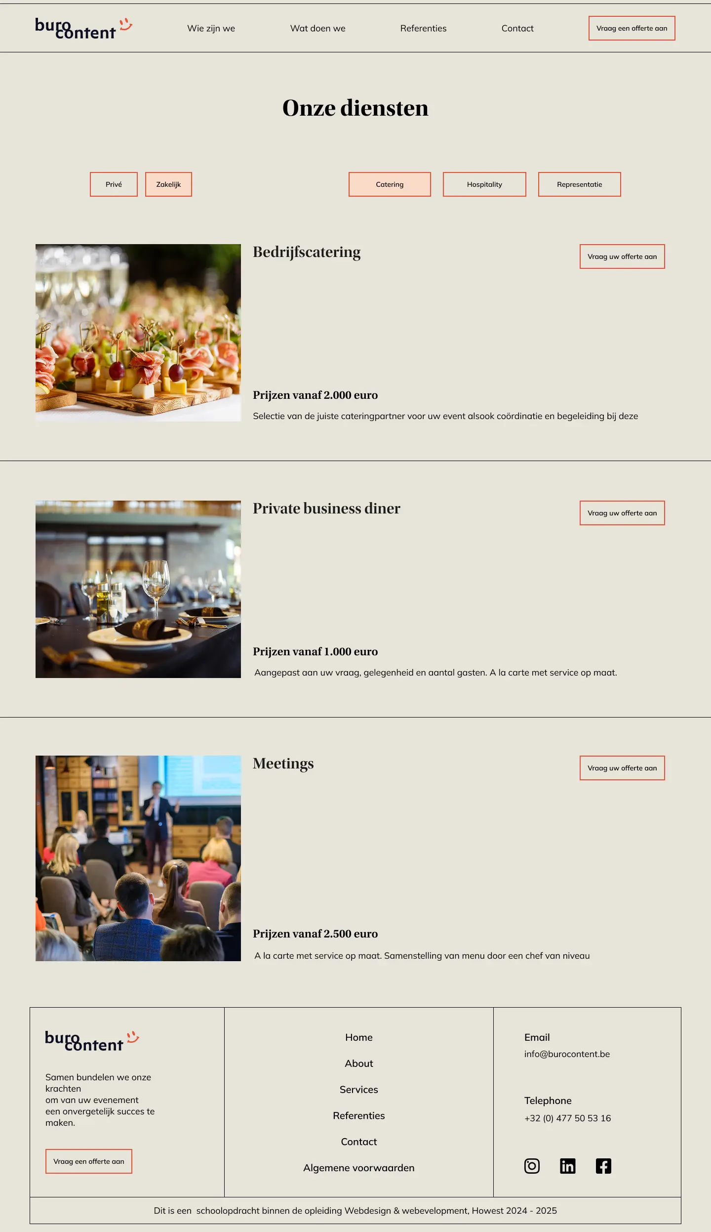Buro Content website visuals