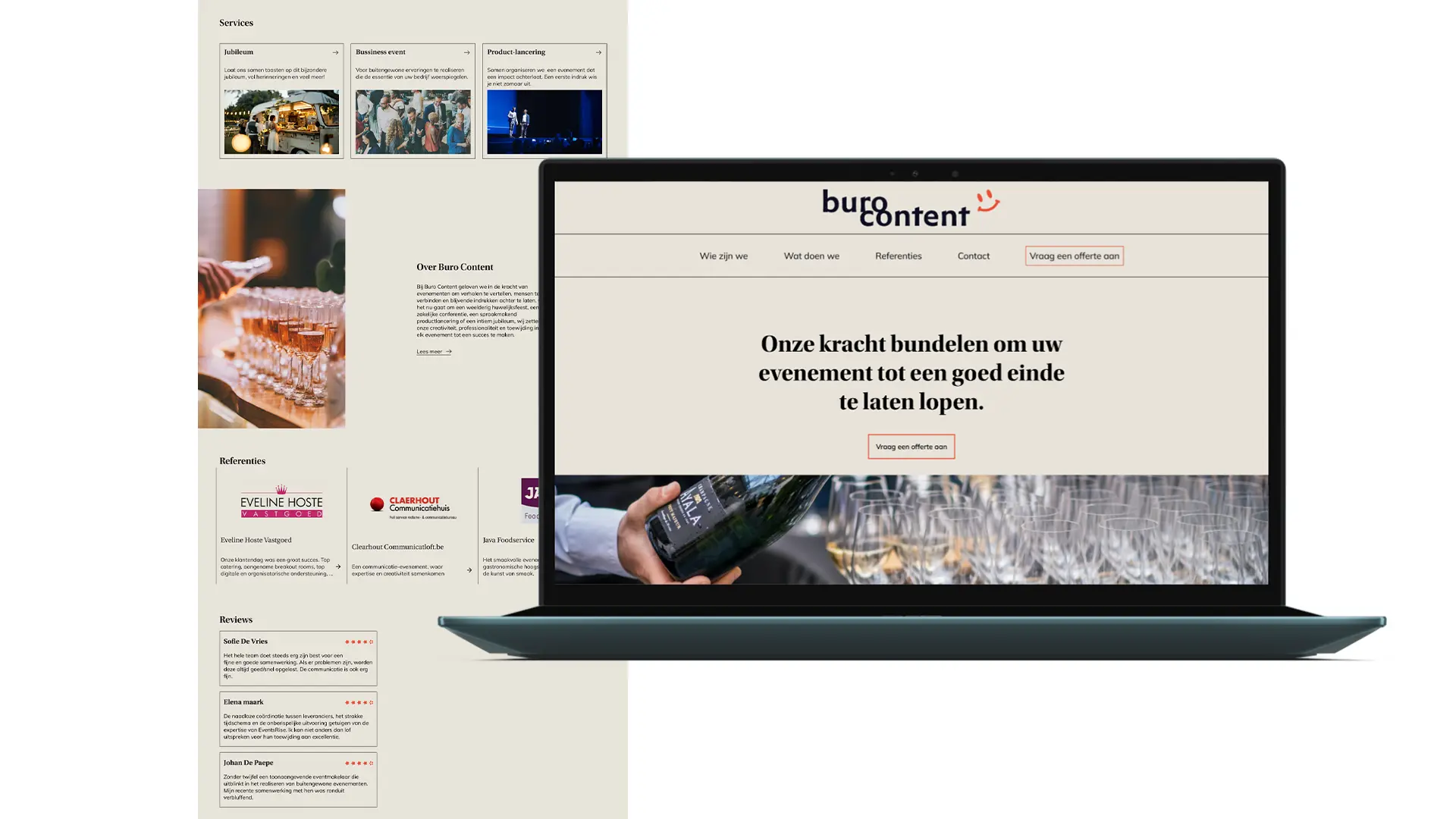 Visuals website Buro Content