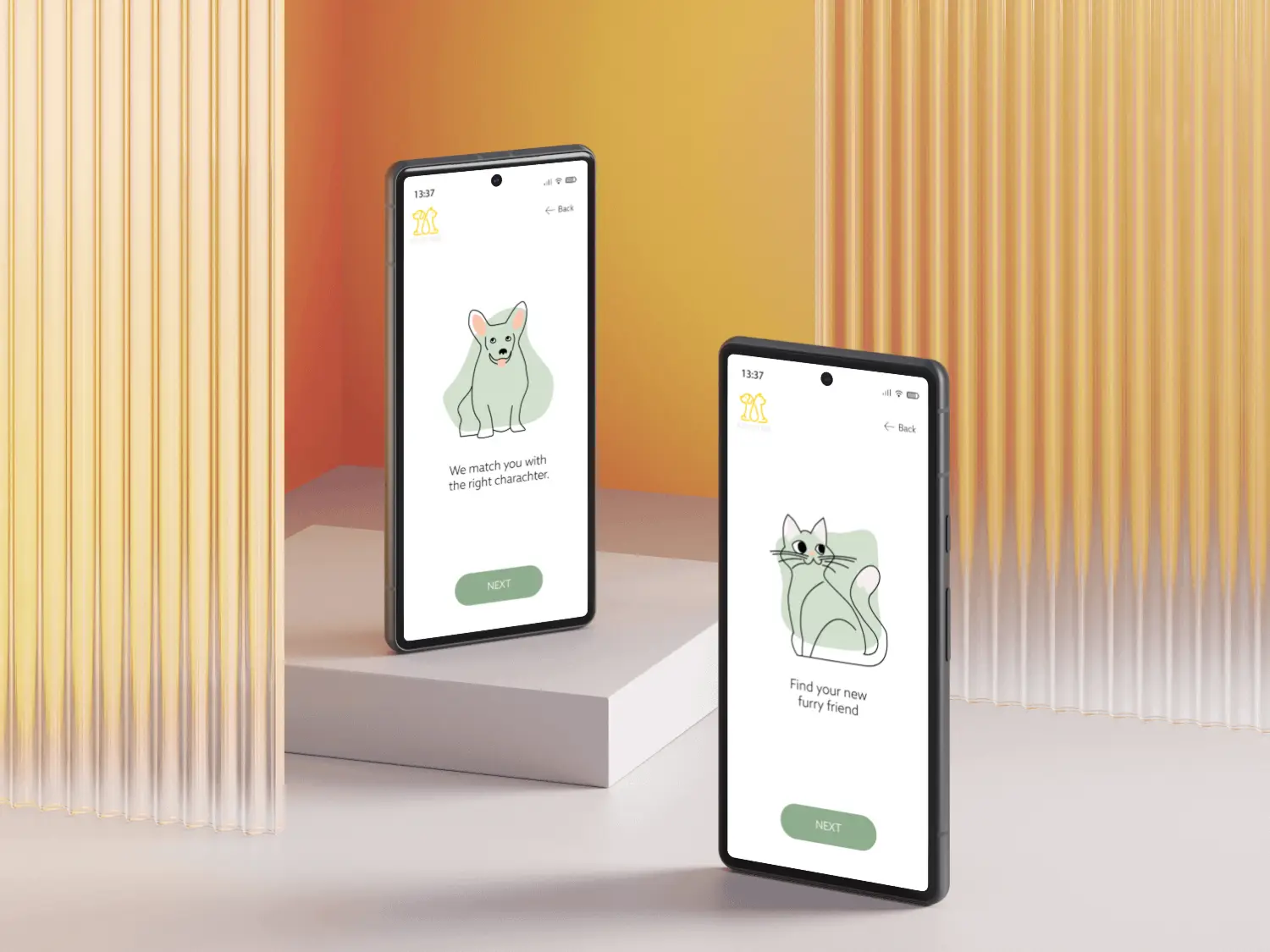 mockup app for adopting pets